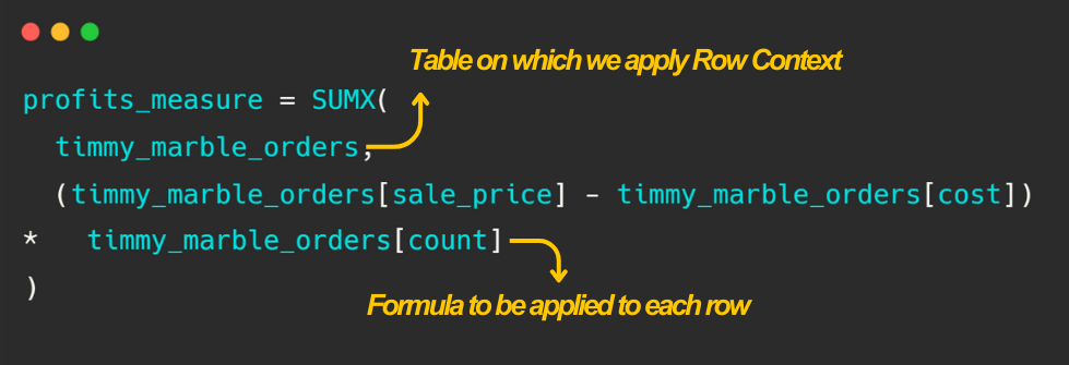 Power BI SUMX Measure